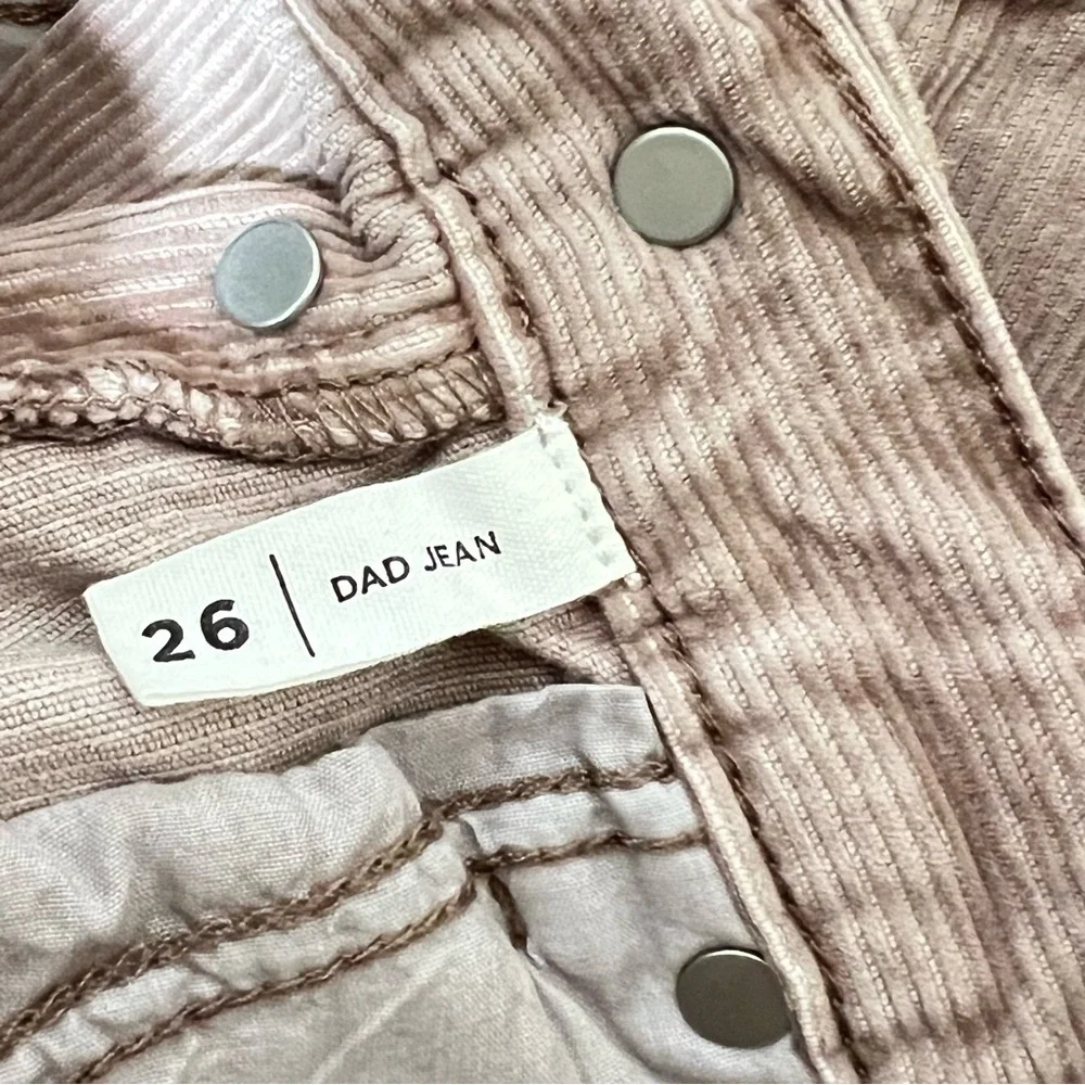 PACSUN Pink Corduroy Dad Ankle Pants Size 26